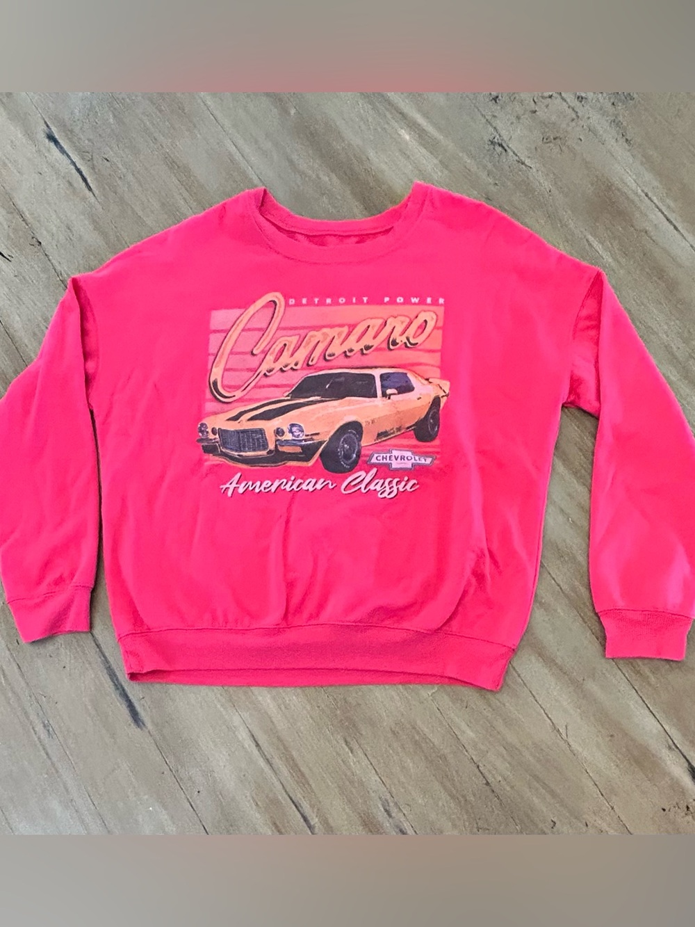 Camaro Graphic Crewneck Sweatshirt - Hot Pink
